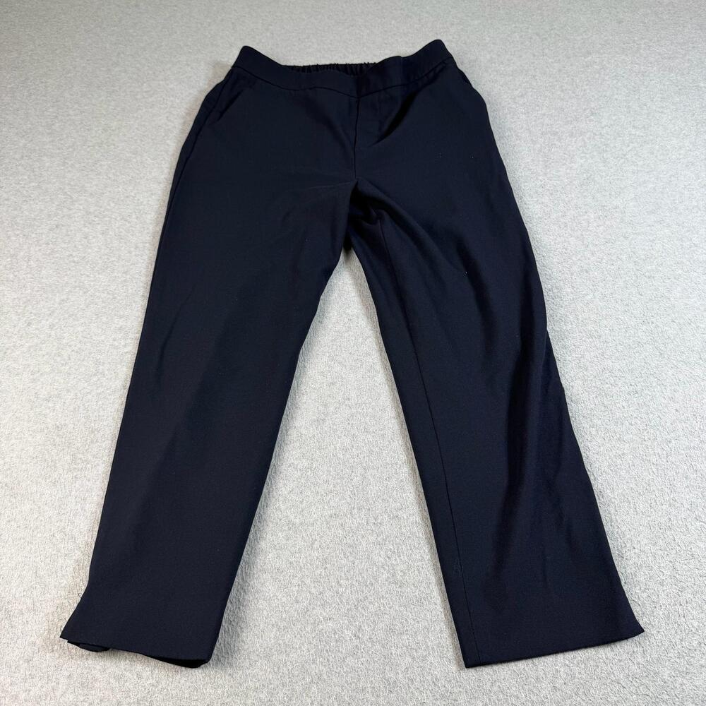 Banana Republic Hayden Pants Women 10P Blue Straight Crop Pull On Stretch Office